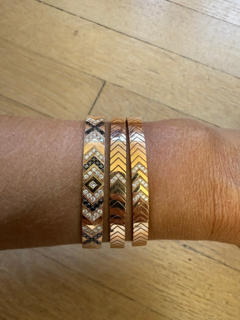 ROSE GOLD TRI-DIAMOND CHEVRON CUFF