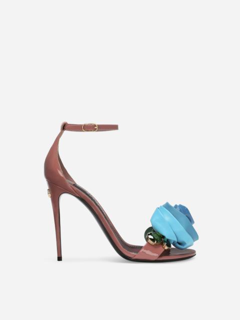 Patent leather sandals