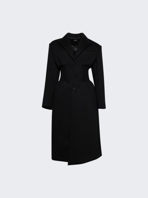 Bonded Single Breasted Coat Black