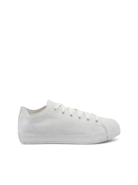 suede leather lace-up sneakers