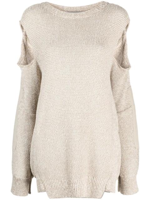 oversized cut-out detail jumper