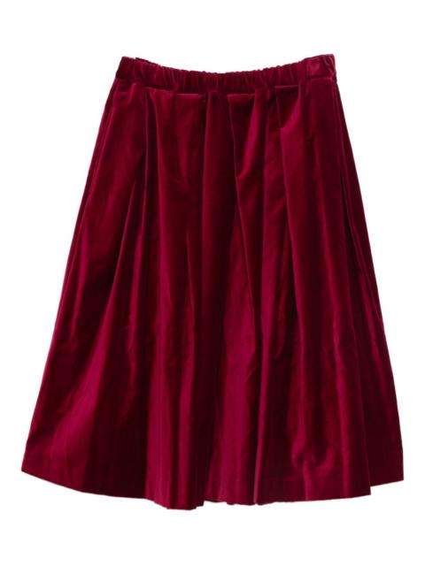 pleated midi skirt