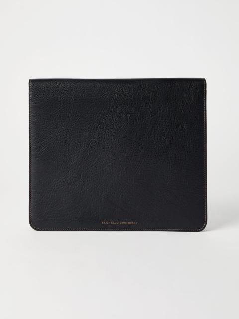 Grained calfskin document holder
