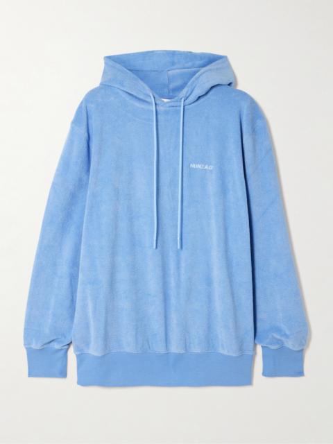 Embroidered Cotton-terry Hoodie