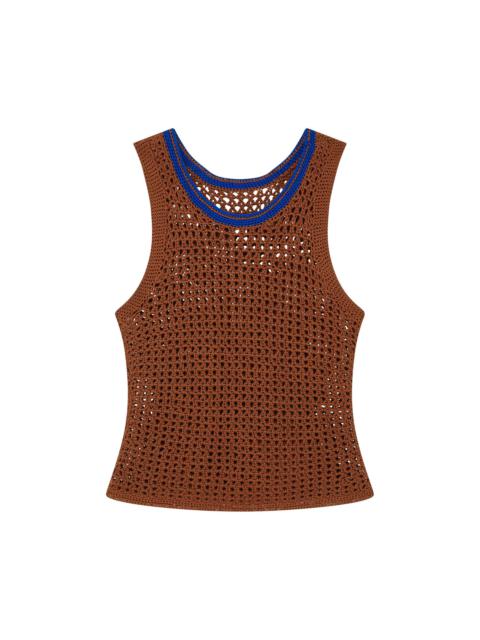 Wales Bonner Dance Crochet Vest 'Brown'