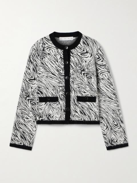 Amina Brushed Jacquard-knit Cardigan