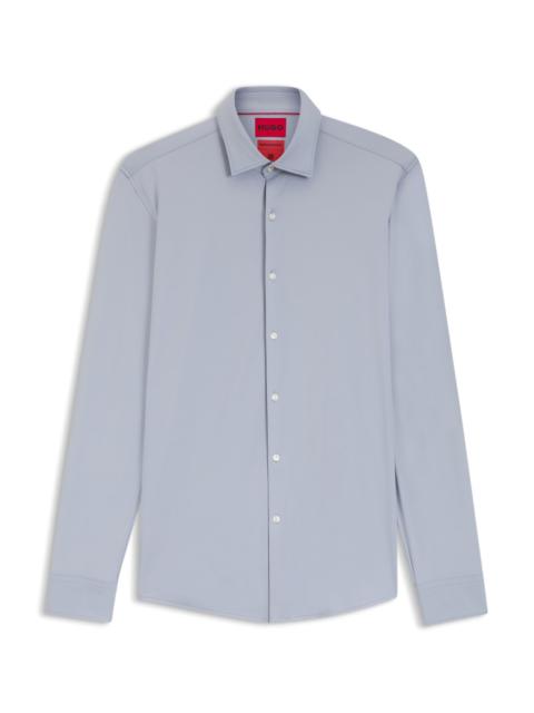 SLIM-FIT SHIRT IN PERFORMANCE-STRETCH JERSEY