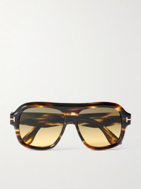 Rhonda Aviator-style Tortoiseshell Acetate Sunglasses