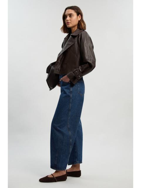 Petite Denim Barrel Leg Jeans