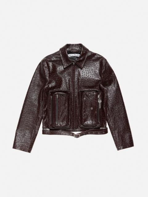 Leather jacket - Burgundy