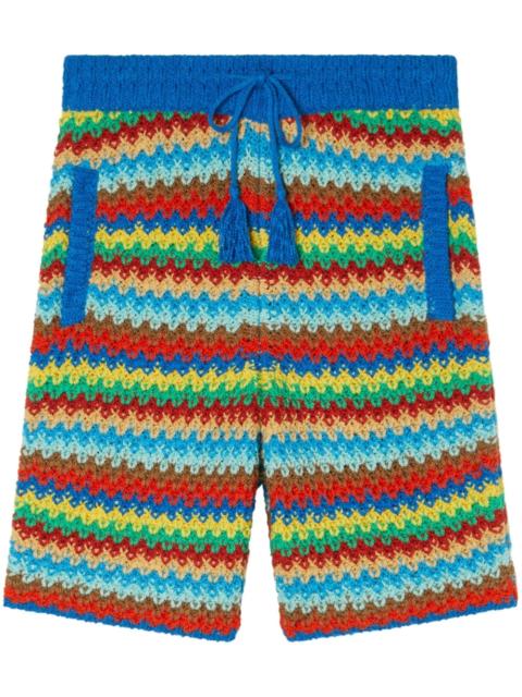 Over The Rainbow crochet-knit shorts