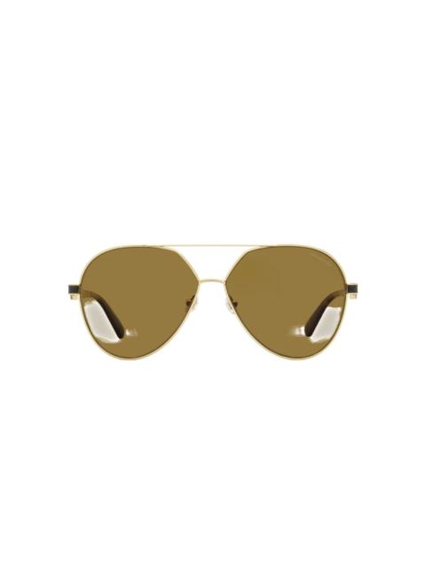 pilot wide-bridge sunglasses