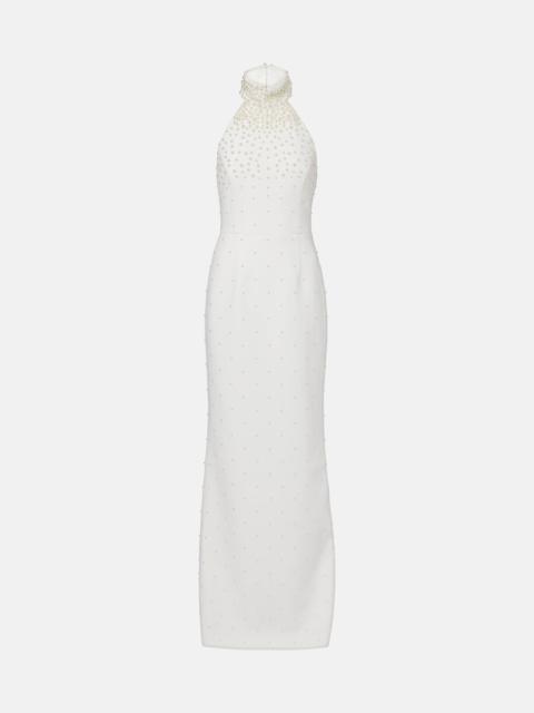 Bridal La Peregrina crêpe gown
