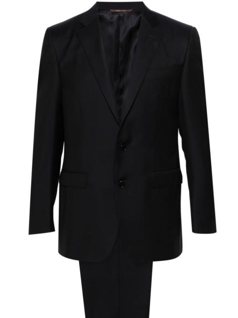 single-breasted wool suit