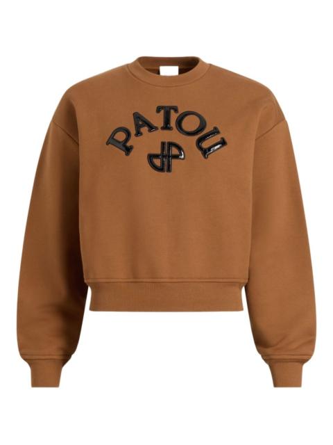 logo-appliqué fleece sweatshirt