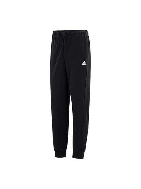 Men's adidas Sl Ft Tc Pt Logo Knit Sports Bundle Feet Long Pants/Trousers Black HN3552