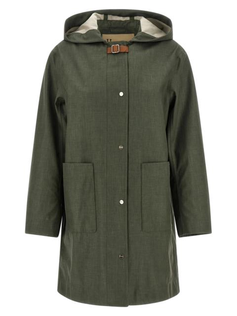 Linen raincoat