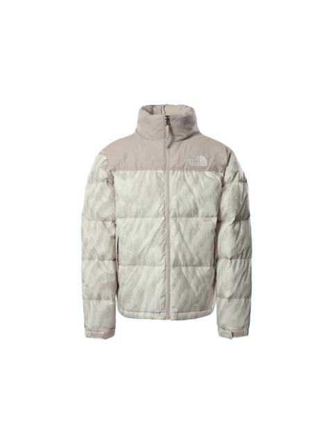 The North Face 1996 Printed Retro Nuptse 700 Fill Packable Jacket Silver Grey Wooden Tiger Print