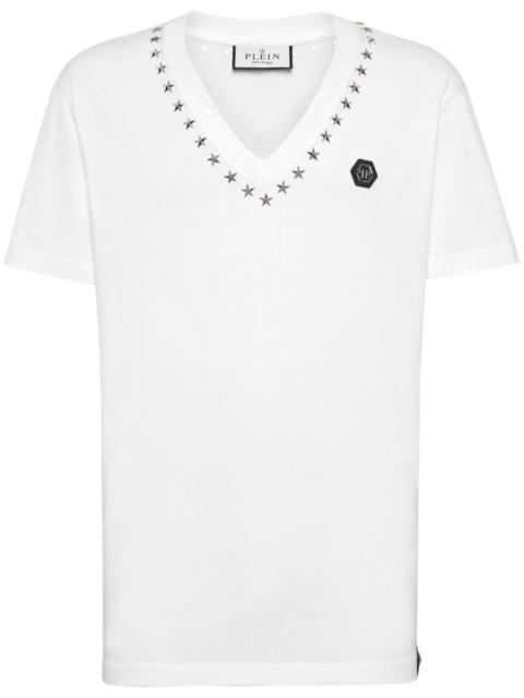 star-stud cotton T-shirt
