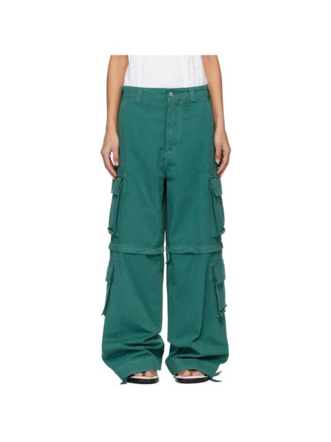 Green Zip-Off Cargo Pants