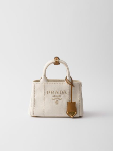 Linen blend mini handbag