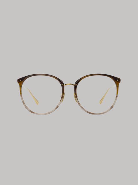 KINGS OVERSIZED OPTICAL FRAME IN CARAMEL HORN