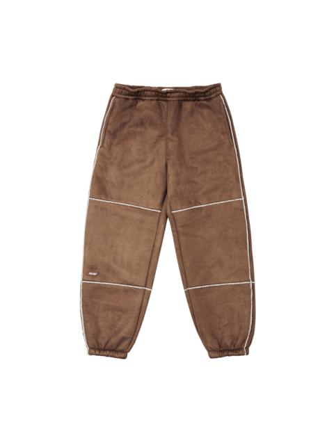 SHERPA FAUX SUEDE JOGGER CAKED BROWN