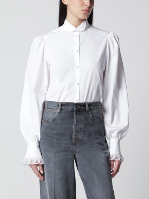 White cotton poplin shirt