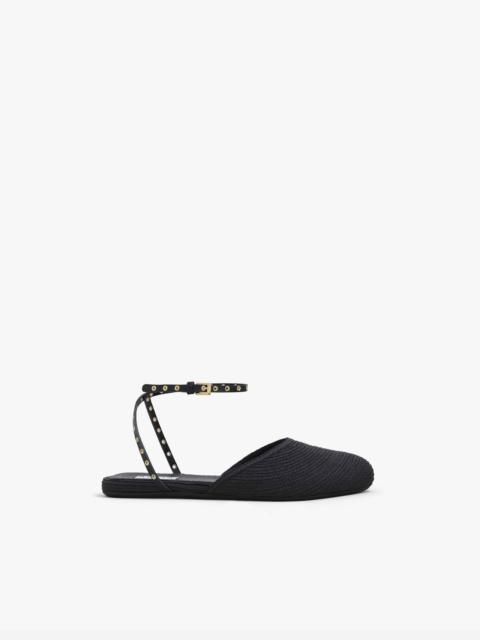 FLAT SANDALS IN PAPER STRAW