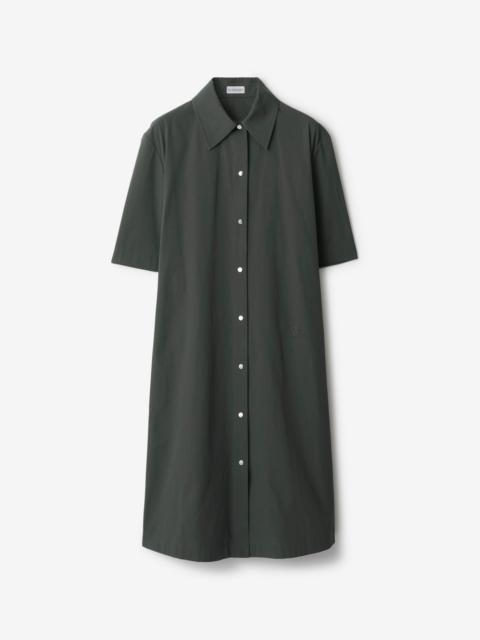Cotton Blend Shirt Dress