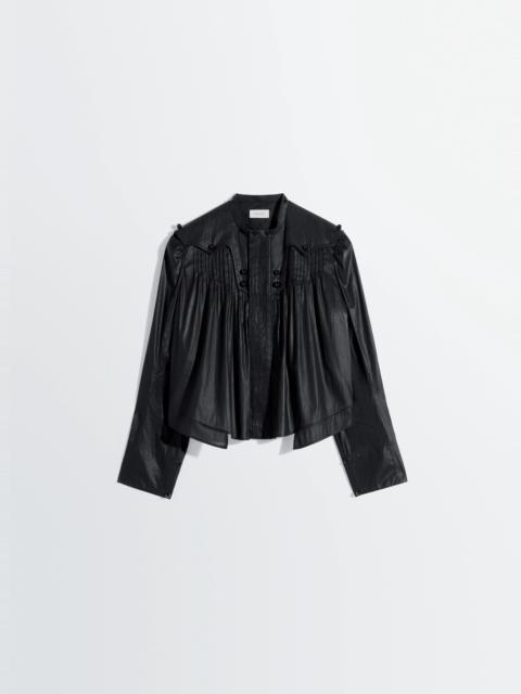 PLEATED BLOUSE IN CHINTZED TOILE