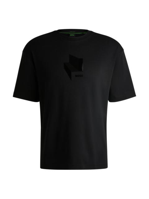 RELAXED-FIT T-SHIRT IN INTERLOCK COTTON WITH GLOSS ARTWORK