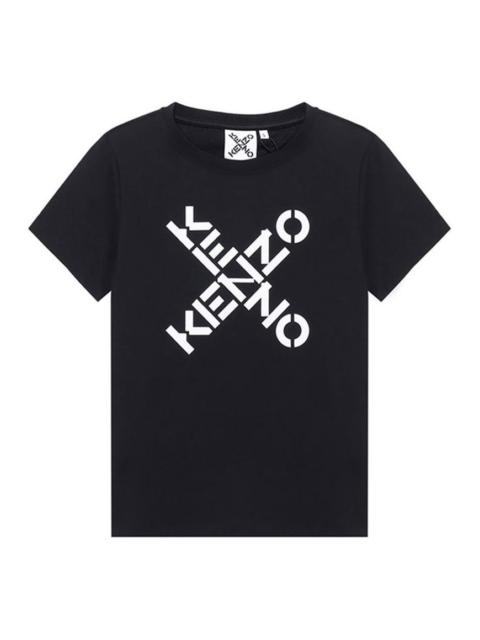 KENZO SS21 Big X Pattern Round Neck Short Sleeve Black FB52TS8504SJ-99