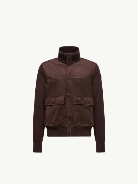 Wool & Suede Cardigan