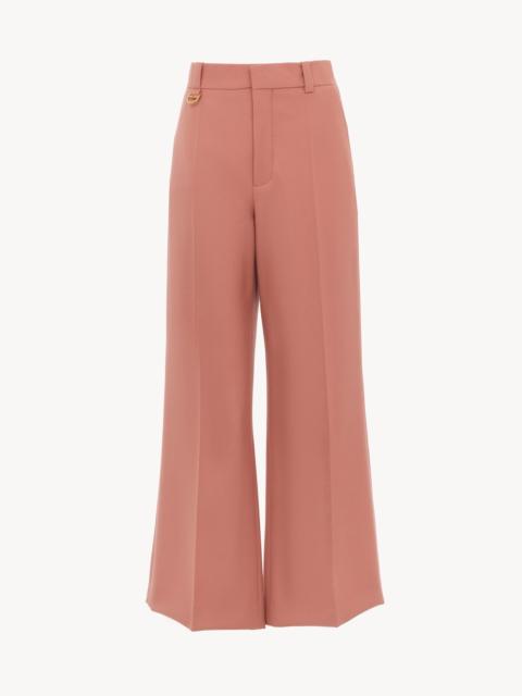 FLARED BOOTCUT PANTS IN WOOL GABARDINE