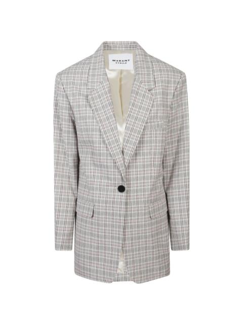 checked buttoned jacket