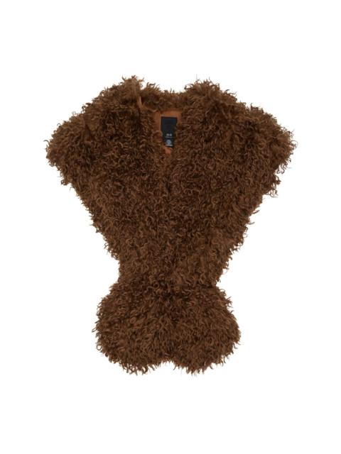 Brown Faux Fur Shawl Scarf