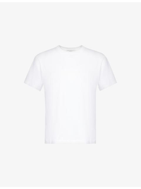 Round-neck ribbed-trim cotton-jersey T-shirt