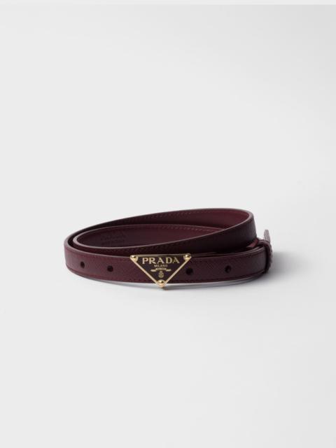 Saffiano leather belt