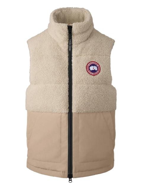 quilted fleece gilet