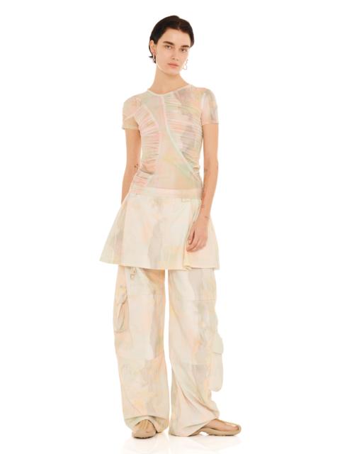 GUA SHA PLAID S/S SERPENTINE TOP