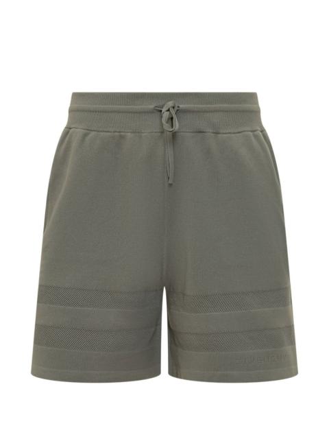 knitted drawstring track shorts