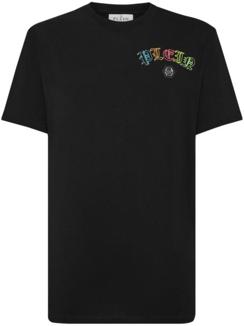 logo-embroidered cotton T-shirt