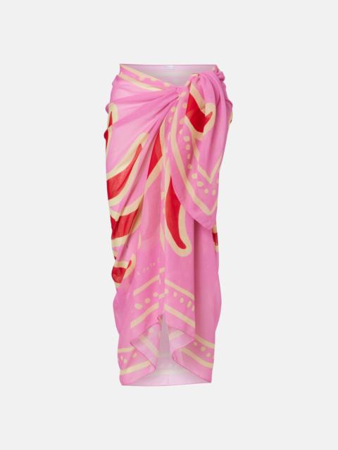 Luana printed beach cover-up