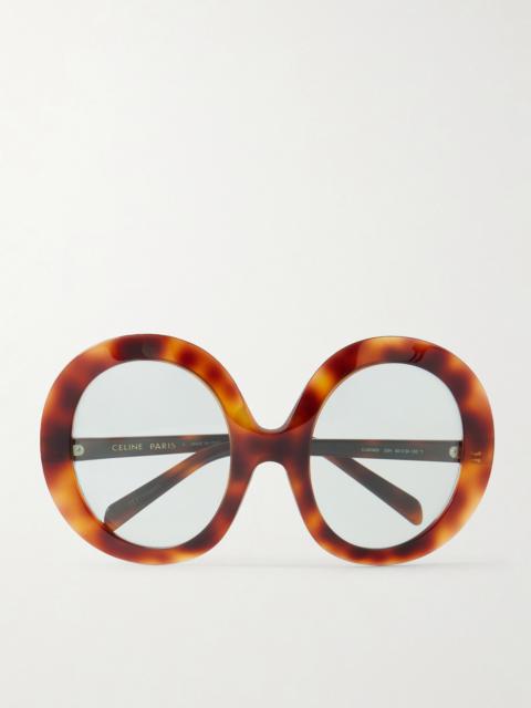 Round-frame Tortoiseshell Acetate Sunglasses