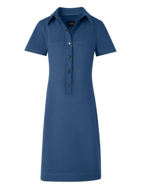 buttoned collared mini dress