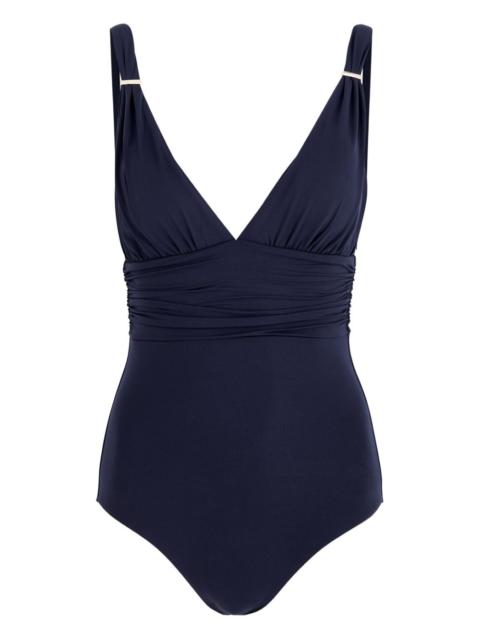 Panarea ruched V-neck swimsuit