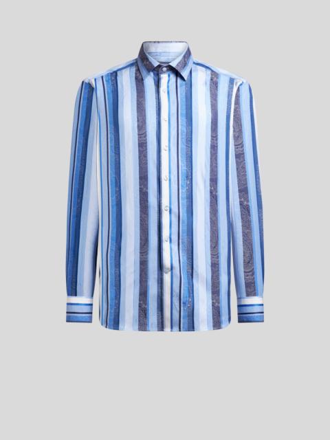 STRIPED COTTON JACQUARD SHIRT