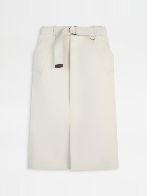 SKIRT IN COTTON - WHITE