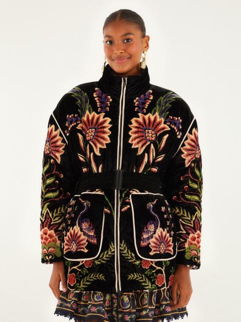 Black Marvelous Garden Puffer Jacket